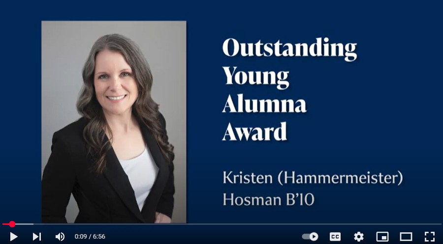 2025 Outstanding Young Alumna B'10 - Kristin Hosman