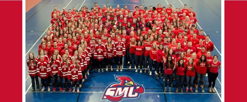 Group shot of all of Saint Mary's Athletes from FY 19-20